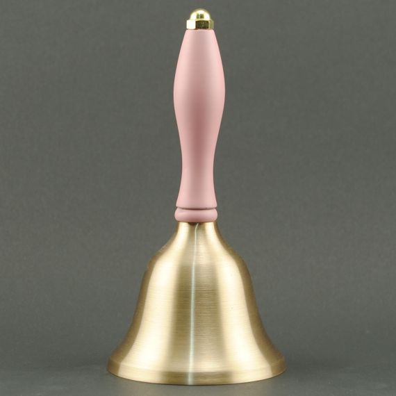 Teacher Recognition Hand Bell with Pink Handle - No Personalization