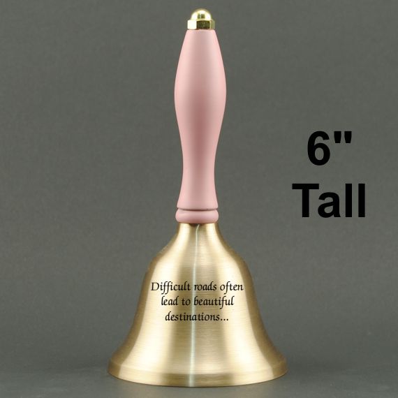 Teacher Recognition Hand Bell with Pink Handle - Personalization