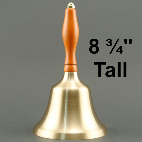 Teacher Recognition Hand Bell with Orange Handle - No Personalization