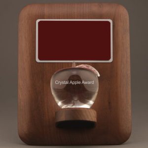 Teacher Retirement Crystal Apple Plaque - Apple Personalization