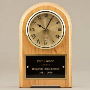 Teacher Appreciation Cute Mantel Clock or Wooden Desk Clock - Personalization Included