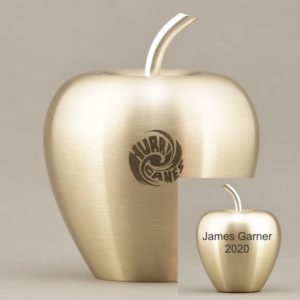 Golden Apple with Etching or Engraving on Both Sides