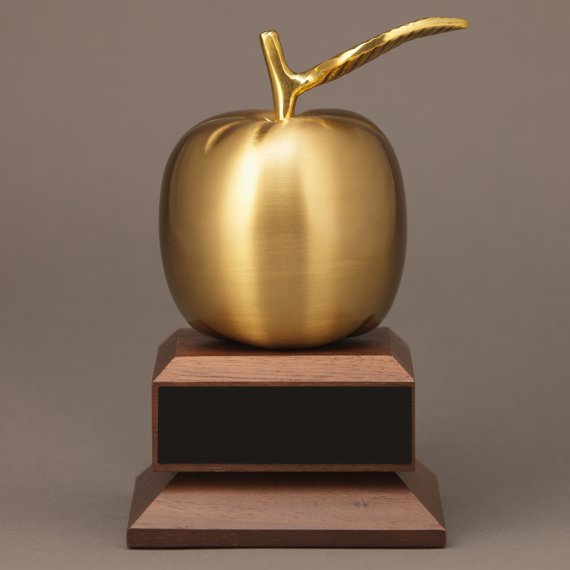 Golden Apple Trophy No Personalization Apple Awards