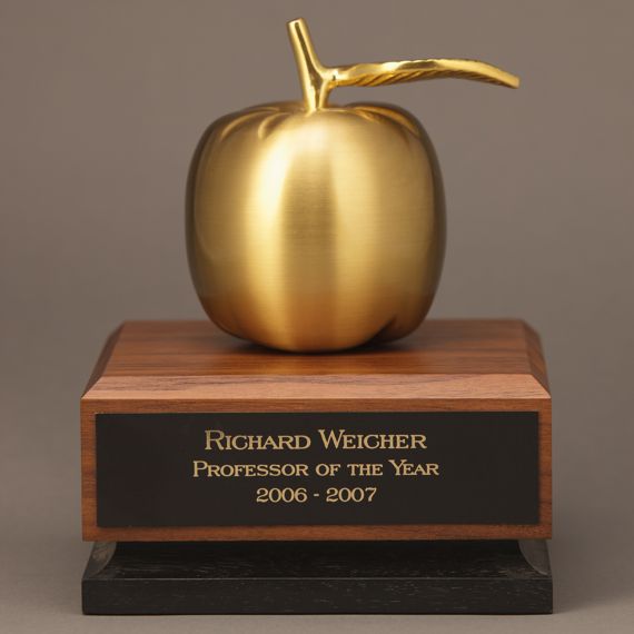Large Gold Apple Desk Award