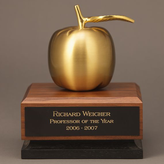 Custom Golden Apple Desk Award Retirement Gifts Recognition Custom Golden Apple Desk Award Retirement Gifts Recognition