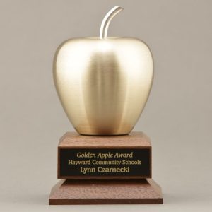 Golden Apple Gifts for Teachers of the Year Engraved