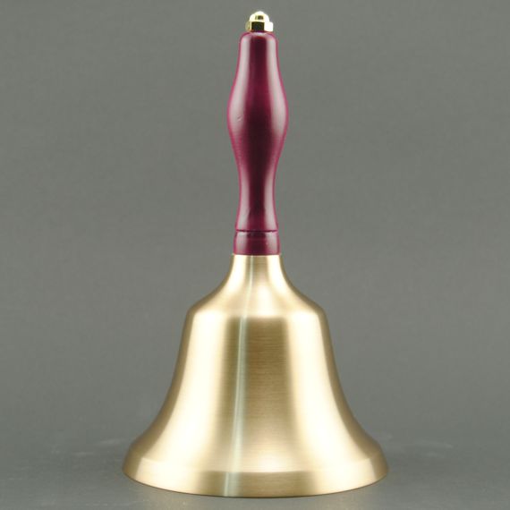 Teacher Retirement Hand Bell with Purple Handle - No Personalization