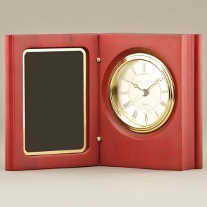 Rosewood Stained Book Clock