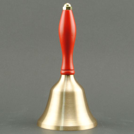 Teacher Recognition Hand Bell with Red Handle - No Personalization