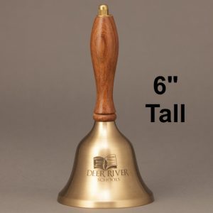 Teacher Retirement Appreciation Hand Bell with Walnut Handle - Personalization