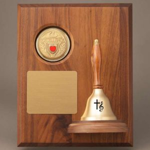 Teacher Appreciation Week Handbell Plaque with Personalization on Bell