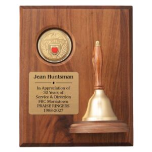 Teacher Appreciation Week Handbell Plaque with Plate Engraving