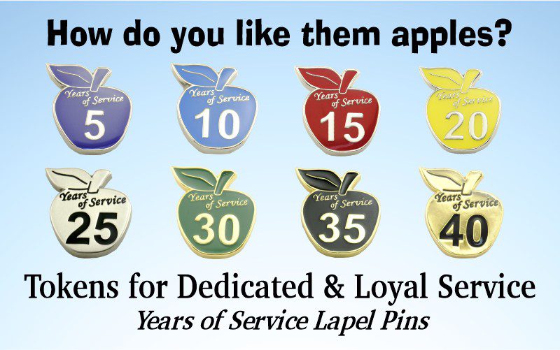 Exclusive Apple Lapel Pins for Years of Service
