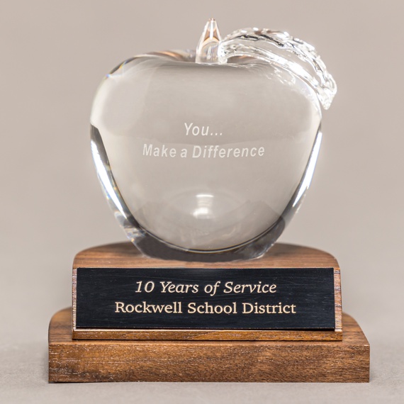 You Make a Difference Crystal Apple Award