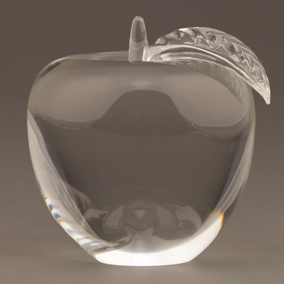 Large Crystal Apple Paperweight for Special Teacher Gift Idea