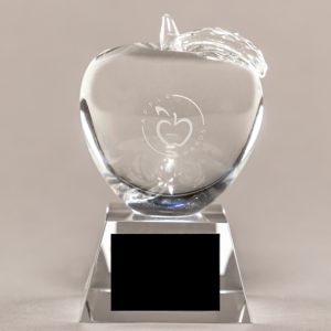 Crystal Apple Trophy for Food Service Professional