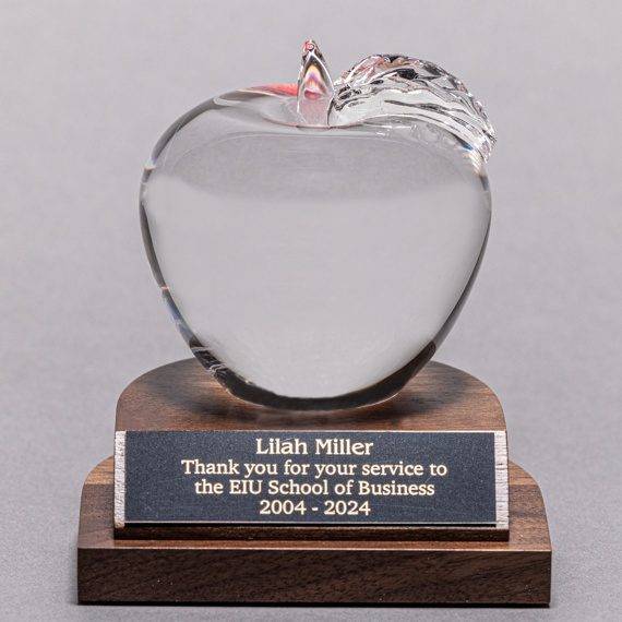 Elegant Crystal Apple Award Retirement Gifts & Recognition