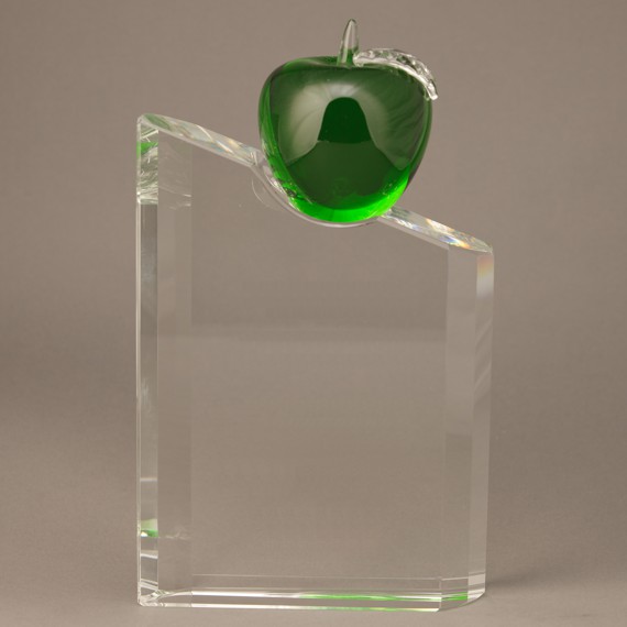 Green Crystal Apple Pillar Award - A Great School Teacher Award