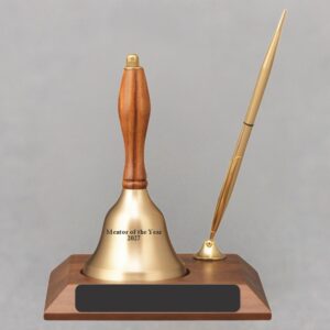 Teacher Appreciation Week Personalized Handbell Desk Award with Pen