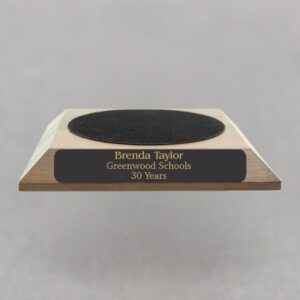 Small Walnut Base for Teacher Hand Bell - 3-7/8 Felt