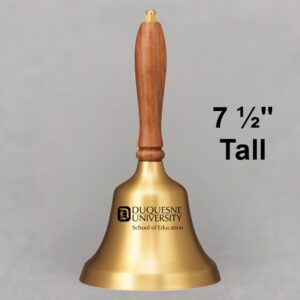 Teacher Retirement Hand Bell with Walnut Handle - Personalization
