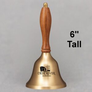 Teacher Retirement Appreciation Hand Bell with Walnut Handle - Personalization