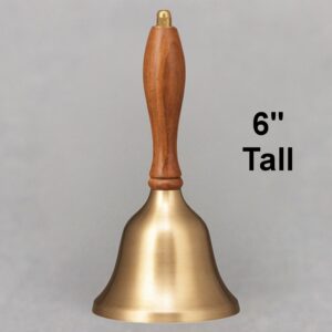 Teacher Retirement Hand Bell with Walnut Handle - No Personalization