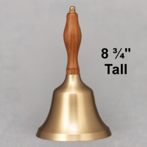 Teacher Recognition Hand Bell with Walnut Handle - No Personalization