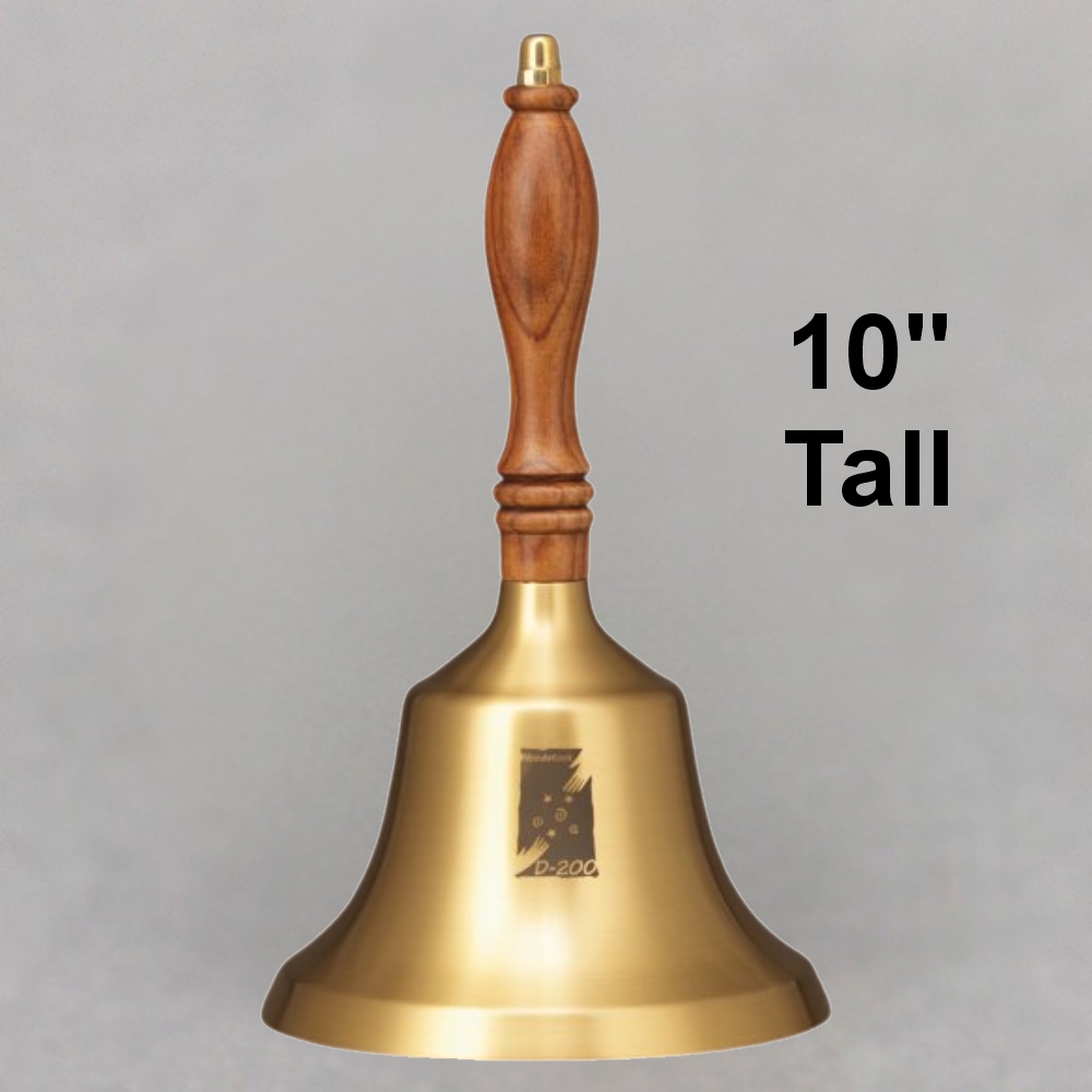 Teacher Recognition Hand Bell with Walnut Handle - Personalization
