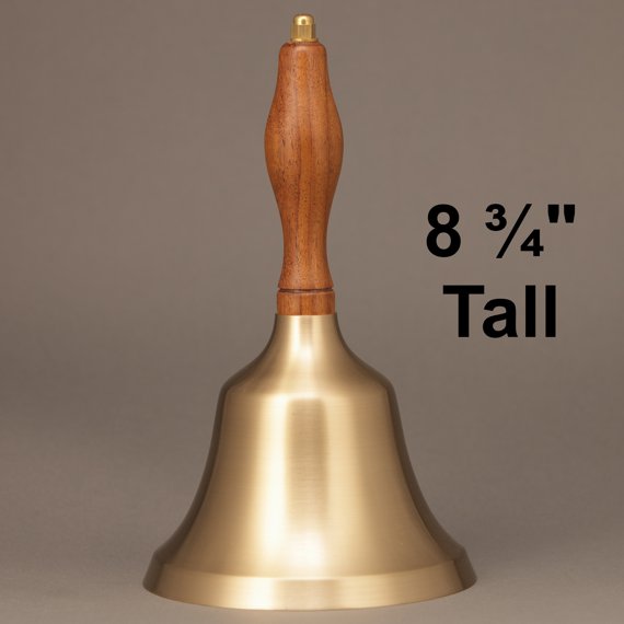 Teacher Recognition Hand Bell with Walnut Handle - No Personalization