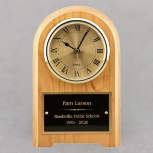 Teacher Appreciation Cute Mantel Clock or Wooden Desk Clock - Personalization Included