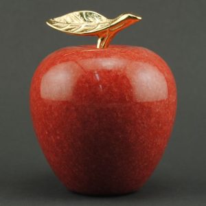 Red Marble Apple Paperweight For Teacher Appreciation or Nursing Recognition
