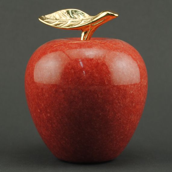 Red Marble Apple Paperweight