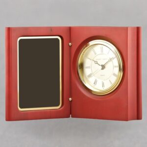 Rosewood Stained Book Clock