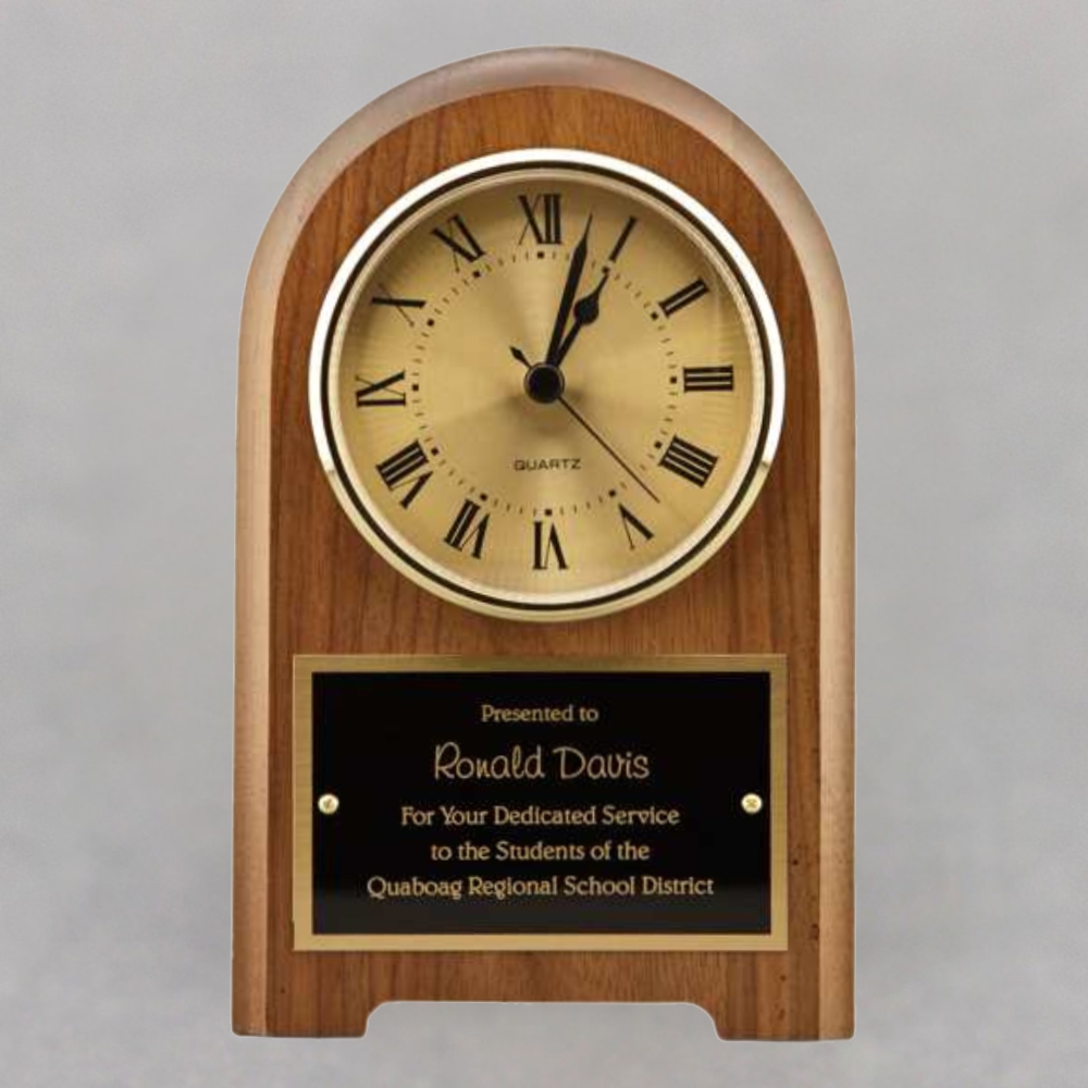Teacher Appreciation Mantel Clock with Personalization