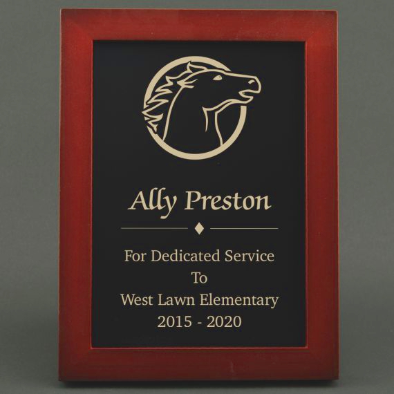 5-3/4 x 7-3/4 Teacher Appreciation Slate Board Plaque for Service Anniversary - Personalization Included