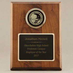 Custom Engraved Teacher Appreciation Plaque Idea with Custom Medal