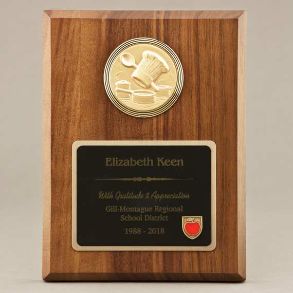 School Cook Plaque - Engraved Recognition Award
