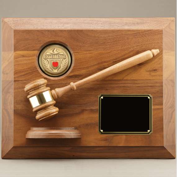 School Board Gavel Plaque without Engraving