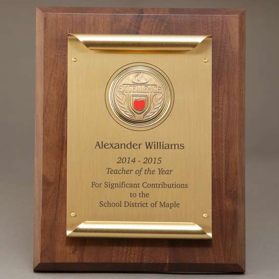 Custom Engraved Rosewood Scroll Plaques Personalized Most Outstanding Plaque Award with Up to 5 Lines of Engraving Included Prime 