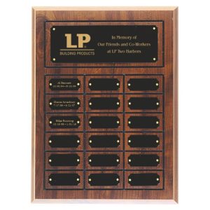 Memorial Perpetual Plaque Laser Engraved - 18 Plate