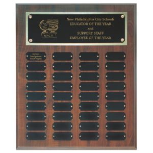 Educator of the Year Perpetual Plaque Laser Engraved - 36 Plate