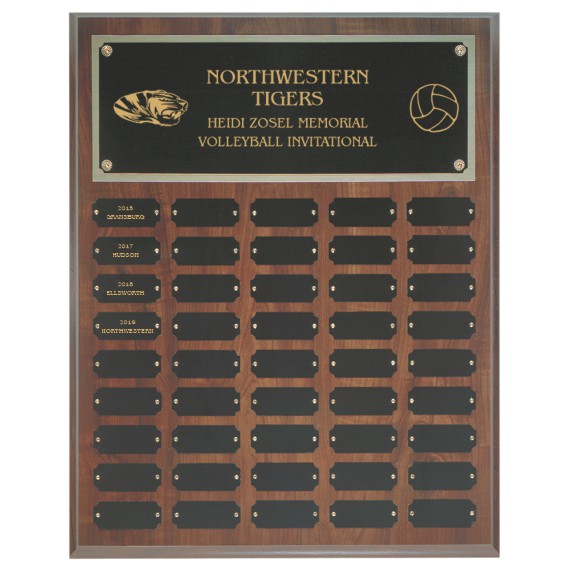 Employee of the Year Perpetual Plaque Laser Engraved - 45 Plate