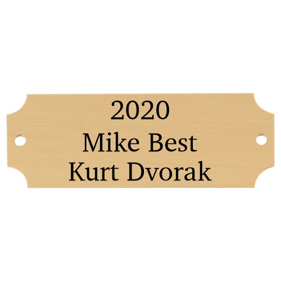 Purchase Gold Perpetual Plaque Plate with Engraving - 7/8" x 2-1/2"