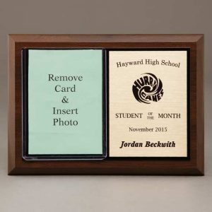 Student of the Month Plaque with Photo Insert - 5x7 Cherry Finish