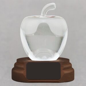 Smooth Crystal Apple on Walnut Base