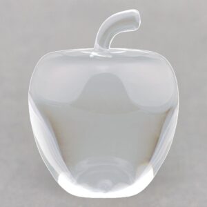 Large Crystal Apple Paperweight for Teachers