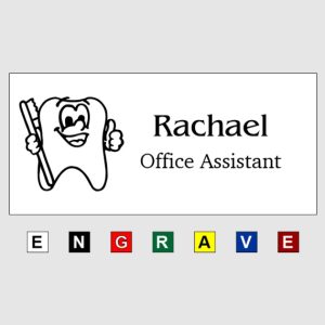 Custom Plastic Name Tags for Work - Businesses and Schools - 1-1/2x3