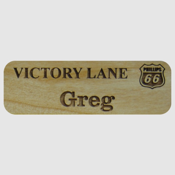 Personalized Wood Name Tags for Work - Businesses and Schools - 1x3