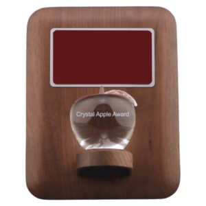 Teacher Retirement Crystal Apple Plaque - Apple Personalization